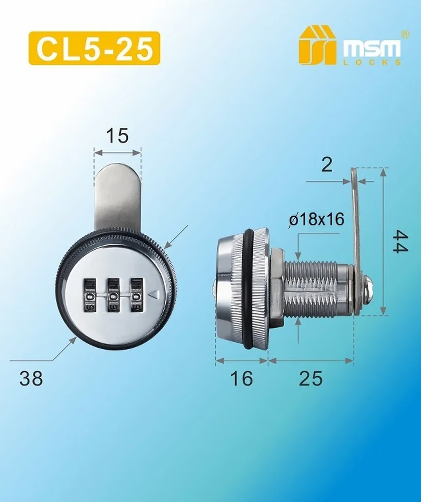 Почтовый замок CL5 CP MSM - фото